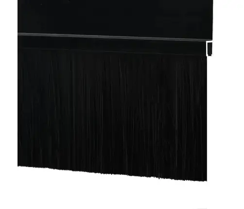 Pašlīpojošas Durvju Birstes 12 Pcs Melna 100 Cm Vidaxl