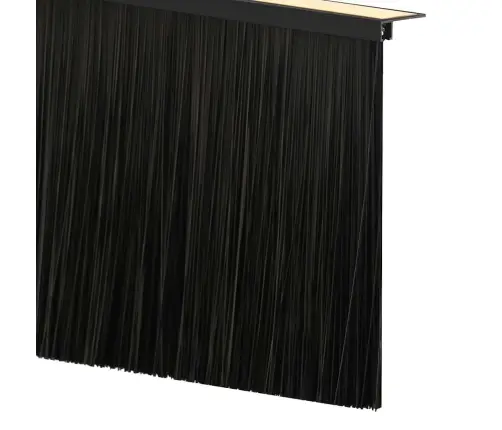 Pašlīpojošas Durvju Birstes 6 Pcs Melna 100 Cm Vidaxl