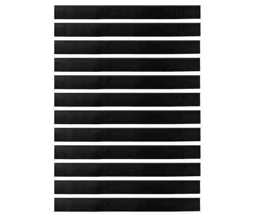 Pašlīpojošas Durvju Birstes 12 Pcs Melna 100 Cm Vidaxl