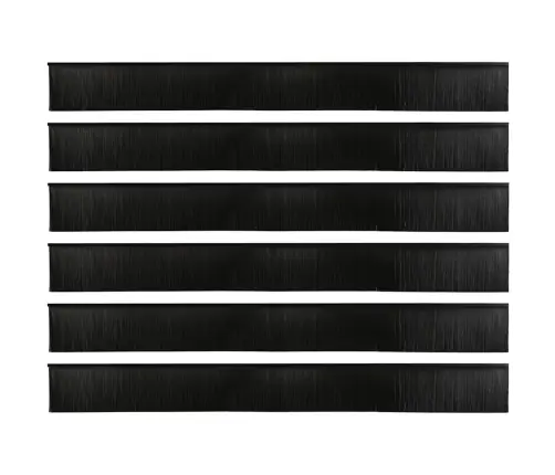 Pašlīpojošas Durvju Birstes 12 Pcs Melna 100 Cm Vidaxl