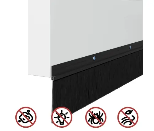 Sukabinamų Durų Šepetėlių Sandarikliai 6 Pcs Juoda 100 Cm