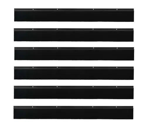 Skrūvējami Durvju Birstes Blīvējumi 6 Pcs Melna 100 Cm Vidaxl