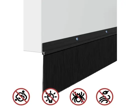 Skrūvējami Durvju Birstes Blīvējumi 6 Pcs Melna 100 Cm Vidaxl