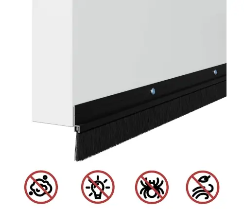 Skrūvējami Durvju Birstes Blīvējumi 12 Pcs Melna 100 Cm Vidaxl