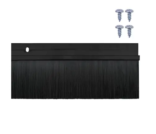 Skrūvējami Durvju Birstes Blīvējumi 12 Pcs Melna 100 Cm Vidaxl