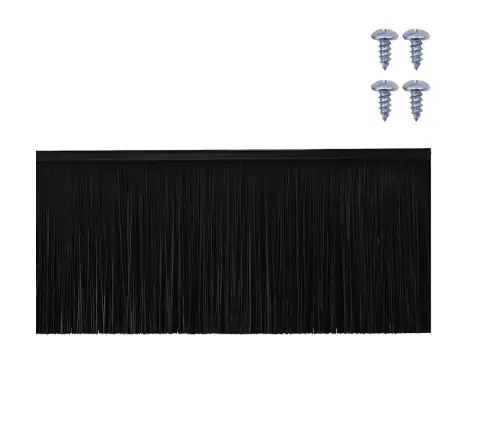 Skrūvējami Durvju Birstes Blīvējumi 2 Pcs Melna 100 Cm Vidaxl