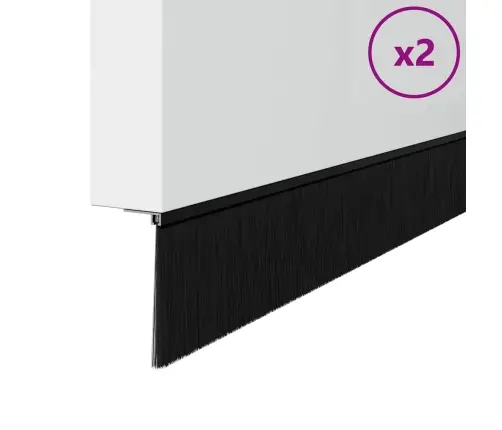 Skrūvējami Durvju Birstes Blīvējumi 2 Pcs Melna 100 Cm Vidaxl