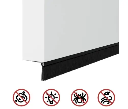 Skrūvējami Durvju Birstes Blīvējumi 6 Pcs Melna 100 Cm Vidaxl