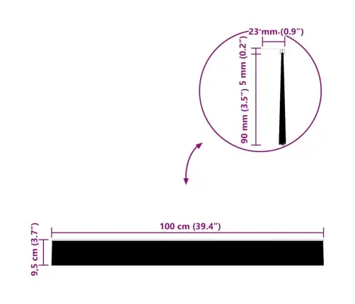 Kruvitavad Ukselöökide Tihendid 6 Pcs Must 100 Cm