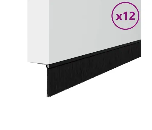 Kruvitavad Ukselöökide Tihendid 12 Pcs Must 100 Cm