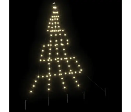 Led Ziemassvētku Koks Su 112 Led Silti Balts 511 Cm Metāla Vidaxl