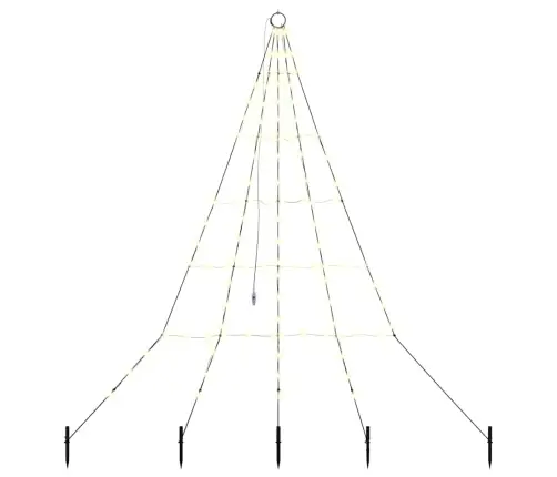 Led Ziemassvētku Koks Su 112 Led Silti Balts 511 Cm Metāla Vidaxl