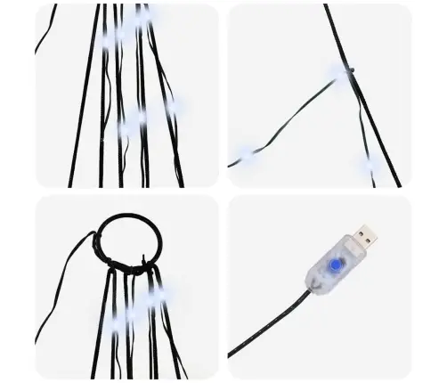 Led Ziemassvētku Koks Su 112 Led Vēsi Balts 511 Cm Metāla Vidaxl Led Ziemassvētku Koks Su 112 Led Vēsi Balts 511 Cm Metāla Vidaxl