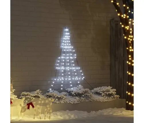 Led Ziemassvētku Koks Su 112 Led Vēsi Balts 511 Cm Metāla Vidaxl Led Ziemassvētku Koks Su 112 Led Vēsi Balts 511 Cm Metāla Vidaxl