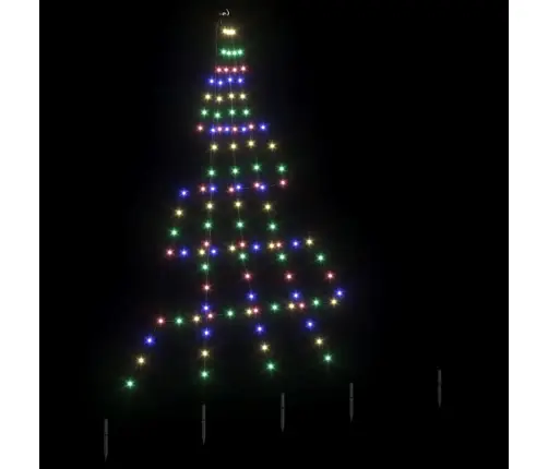 Led Ziemassvētku Koks Su 112 Led Daudzkrāsains 511 Cm Metāla Vidaxl