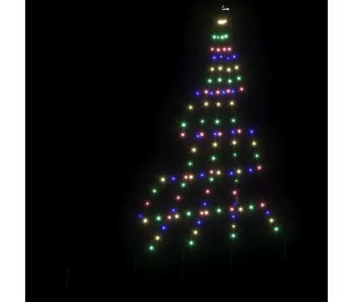 Led Ziemassvētku Koks Su 112 Led Daudzkrāsains 511 Cm Metāla Vidaxl