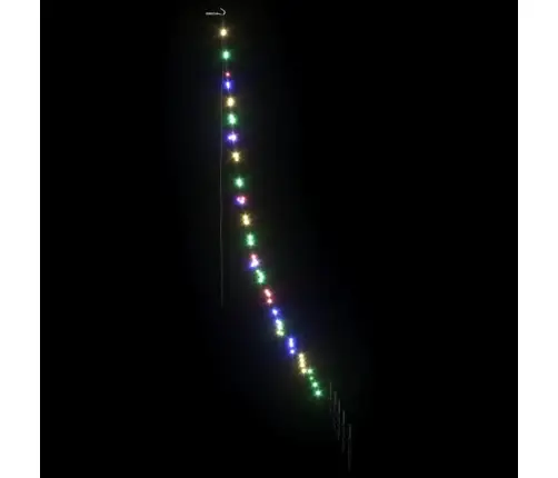 Led Ziemassvētku Koks Su 112 Led Daudzkrāsains 511 Cm Metāla Vidaxl