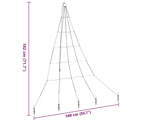 Led Ziemassvētku Koks Su 112 Led Daudzkrāsains 511 Cm Metāla Vidaxl