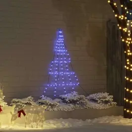 Led Jõulupuu Maapinna Tahvlitega Sinine 180 Cm Metall