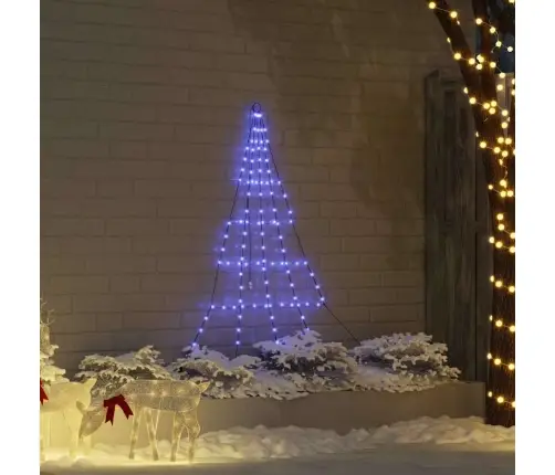 Led Jõulupuu Maapinna Tahvlitega Sinine 180 Cm Metall