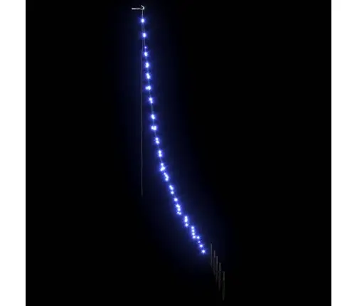 Led Jõulupuu Maapinna Tahvlitega Sinine 180 Cm Metall