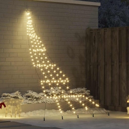 Led Ziemassvētku Koks Su 168 Led Silti Balts 306 Cm Metāla Vidaxl