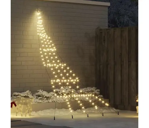 Led Ziemassvētku Koks Su 168 Led Silti Balts 511 Cm Metāla Vidaxl