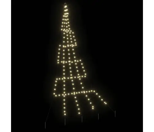 Led Ziemassvētku Koks Su 168 Led Silti Balts 511 Cm Metāla Vidaxl