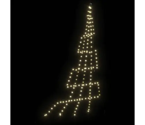 Led Ziemassvētku Koks Su 168 Led Silti Balts 511 Cm Metāla Vidaxl