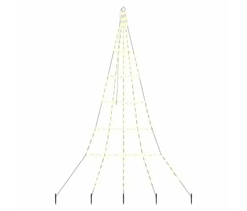 Led Ziemassvētku Koks Su 168 Led Silti Balts 511 Cm Metāla Vidaxl