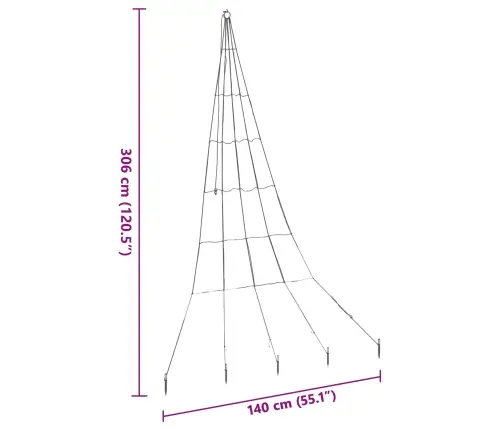 Led Ziemassvētku Koks Su 168 Led Zila 511 Cm Metāla Vidaxl