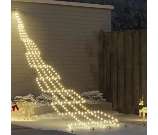 Led Ziemassvētku Koks Su 276 Led Silti Balts 511 Cm Metāla Vidaxl