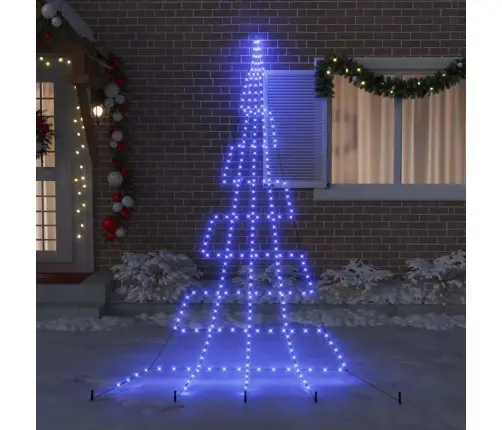 Led Ziemassvētku Koks Su 276 Led Zila 511 Cm Metāla Vidaxl
