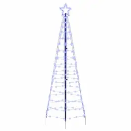 Led Ziemassvētku Koks Ar Zemes Mietiem Zila 250 Cm Dzelzs Vidaxl