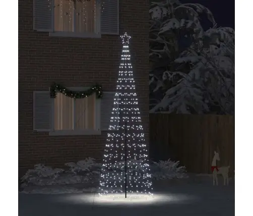 Led Kalėdinė Eglutė Su Žemės Kuoleliais Šalta Balta 400 Cm Led Kalėdinė Eglutė Su Žemės Kuoleliais Šalta Balta 400 Cm