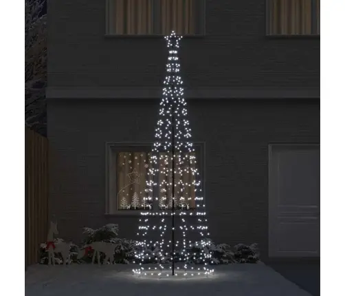 Led Kalėdinė Eglutė Su Žemės Kuoleliais Šalta Balta 400 Cm Led Kalėdinė Eglutė Su Žemės Kuoleliais Šalta Balta 400 Cm
