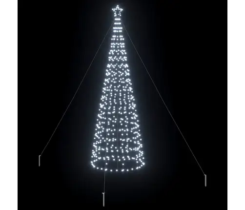 Led Kalėdinė Eglutė Su Žemės Kuoleliais Šalta Balta 400 Cm Led Kalėdinė Eglutė Su Žemės Kuoleliais Šalta Balta 400 Cm