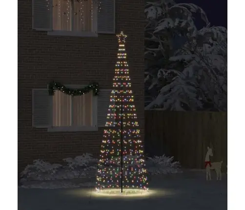 Led Jõulupuu Maapinna Tahvlitega Mitmevärviline 400 Cm Raud