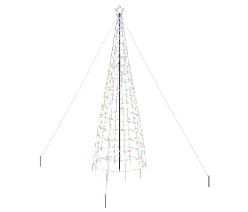 Led Jõulupuu Maapinna Tahvlitega Mitmevärviline 400 Cm Raud