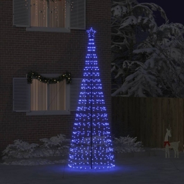 Led Ziemassvētku Koks Su 800 Led Zila 400 Cm Dzelzs Vidaxl