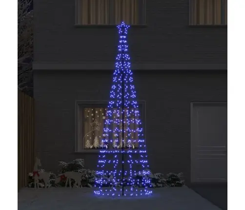 Led Jõulupuu Maapinna Tahvlitega Maapikidega Sinine 400 Cm Raud