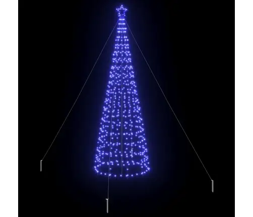 Led Jõulupuu Maapinna Tahvlitega Maapikidega Sinine 400 Cm Raud