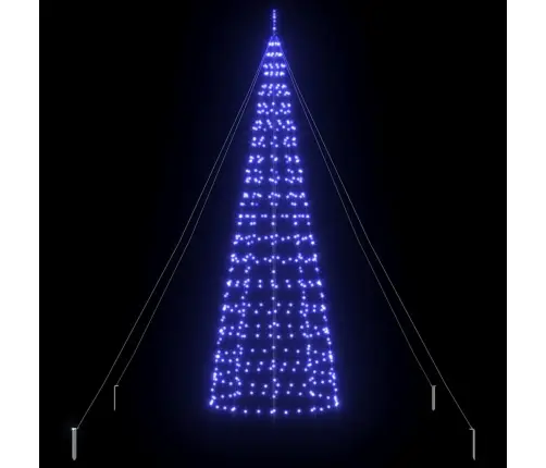 Led Jõulupuu Maapinna Tahvlitega Maapikidega Sinine 400 Cm Raud