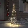 Led Ziemassvētku Koks Su 390 Led Silti Balts 250 Cm Dzelzs Vidaxl