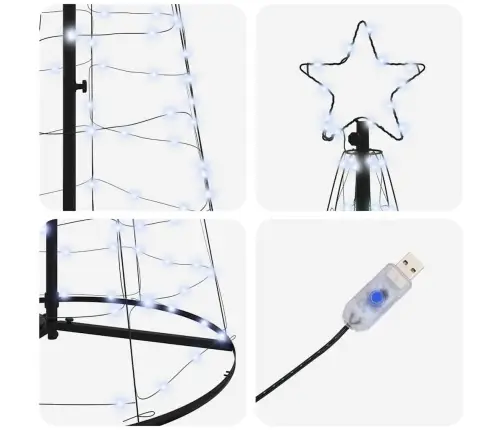 Led Kalėdų Medis Su 390 Led S Stovu Šalta Balta 250 Cm Geležis Led Kalėdų Medis Su 390 Led S Stovu Šalta Balta 250 Cm Geležis