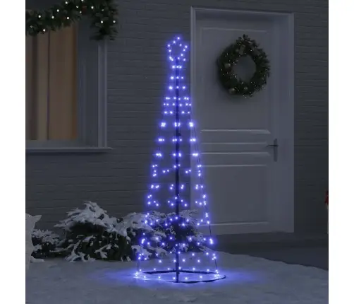 Led Jõulupuu Koos 390 Led-Iga Maapikidega Sinine 250 Cm Raud