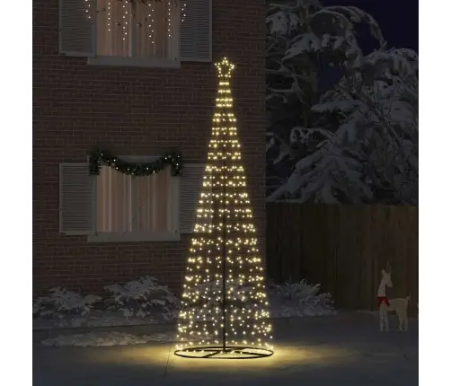 Led Jõulupuu Koos 800 Led-Iga Maapikidega Soe Valge 400 Cm Raud