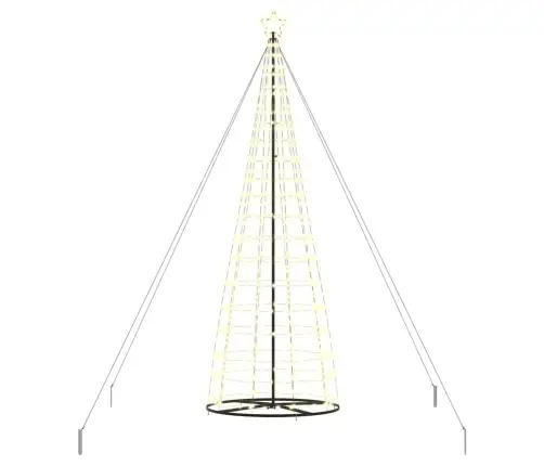 Led Jõulupuu Koos 800 Led-Iga Maapikidega Soe Valge 400 Cm Raud