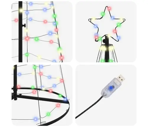 Led Ziemassvētku Koks Su 800 Led Daudzkrāsains 400 Cm Dzelzs Vidaxl