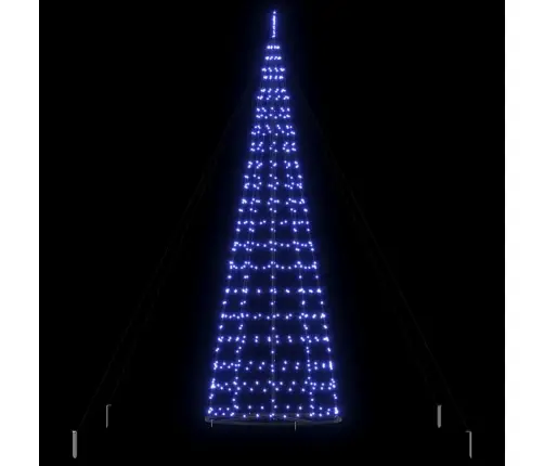 Led Jõulupuu Koos 800 Led-Iga Maapikidega Sinine 400 Cm Raud